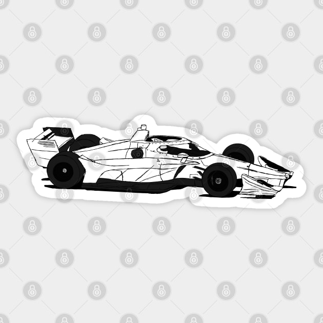 Indy Road Course Aeroscreen Sticker by Sway Bar Designs